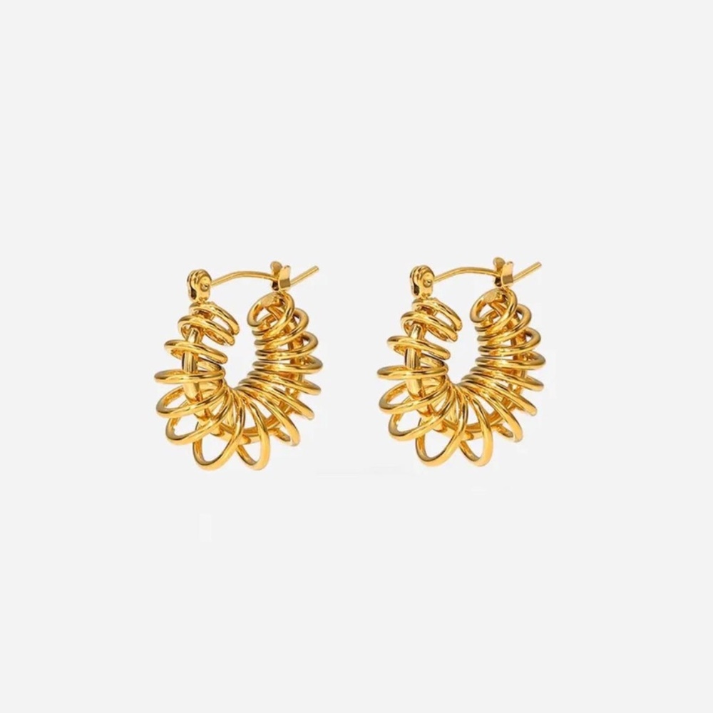 Gold Spiral Earrings